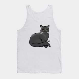 Cat - British Shorthair - Black Tank Top